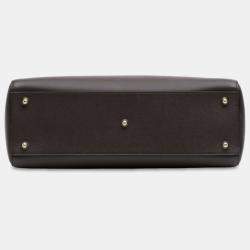 Pre Owned Dior Burgundy Large Grained Calfskin Lady D Sire