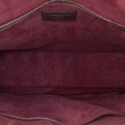 Pre Owned Dior Burgundy Large Grained Calfskin Lady D Sire