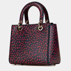 Pre Owned Dior Navy Blue Medium Calfskin I Love Paris Lady Dior
