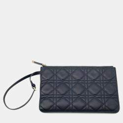 Pre Owned Christian Dior Toujours Black Leather Large Handbag 