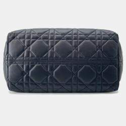 Pre Owned Christian Dior Toujours Black Leather Large Handbag 