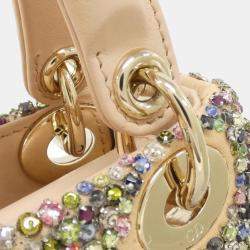 Pre Owned Christian Dior Lady Micro Multicolor Leather Rhinestone Shoulder Bag