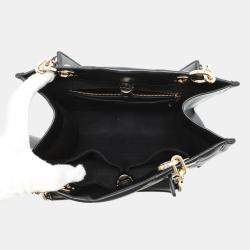 Pre Owned Christian Dior  Black Leather  Archi Cannage Essential Tote