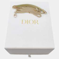 Pre Owned Christian Dior Lady Cannage Mini Green Patent Leather Handbag