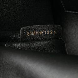 Pre Owned Christian Dior Dior Macrocannage Caro Medium Backpack In Black Leather