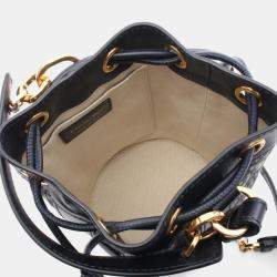 Pre Owned Christian Dior Dior Oblique Backpack  Canvas And Leather  Navy/Gray
