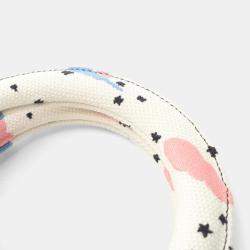 Pre Owned Christian Dior Dior Lady D-Lite Medium Handbag  Canvas  White  Multicolor
