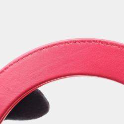 Pre Owned Christian Dior Dior Lady Dior Lady Handbag  Leather  Orange/Pink