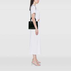 Pre Owned Dior Black Medium Patent Cannage Lady Dior