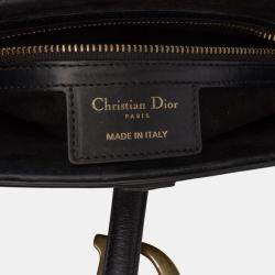Pre Owned Dior Black Smooth Calfskin Saddle Bag