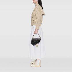 Pre Owned Dior Black Smooth Calfskin Saddle Bag