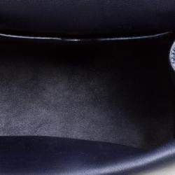 Pre Owned Dior Dark Blue Leather Micro Be Dior Flap Bag