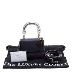 Pre Owned Dior Dark Blue Leather Micro Be Dior Flap Bag