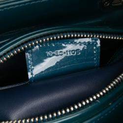 Pre Owned Dior Green Medium Patent Lady Dior