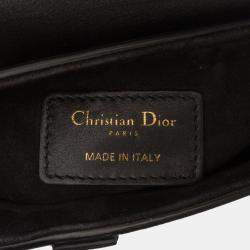 Pre Owned Dior Beige Mini Calfskin Kaleidiorscopic Embroidered Saddle Bag