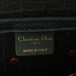 Pre Owned Dior Green Velvet Embroidered Crocodile Effect Saddle Bag