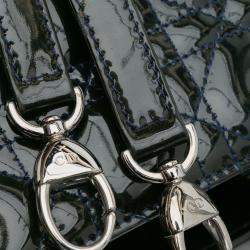 Pre Owned Dior Green Large Patent Cannage Lady Dior