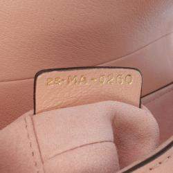 Pre Owned Dior Pink Mini Grained Calfskin Saddle Bag