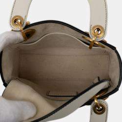 Pre Owned Dior White Niki de Saint Phalle Mini Calfskin Lady Dior