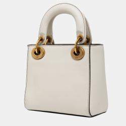 Pre Owned Dior White Niki de Saint Phalle Mini Calfskin Lady Dior