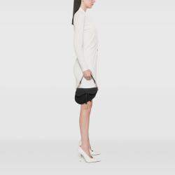 Pre Owned Dior Black Oblique Canvas Saddle Bag