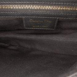 Pre Owned Dior Black Oblique Canvas Saddle Bag