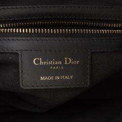 Pre Owned Dior Black Oblique Canvas Saddle Bag