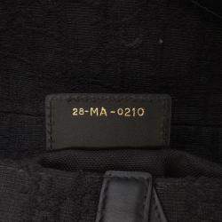 Pre Owned Dior Black Oblique Canvas Saddle Bag