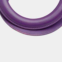 Pre Owned Dior Purple Large Lambskin Cannage Lady Dior