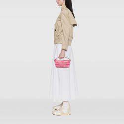 Pre Owned Dior Pink Medium Technical Fabric Toile de Jouy Reverse DiorTravel Nomad Pouch