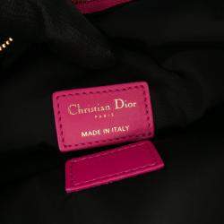 Pre Owned Dior Pink Medium Technical Fabric Toile de Jouy Reverse DiorTravel Nomad Pouch