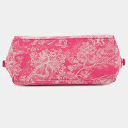 Pre Owned Dior Pink Medium Technical Fabric Toile de Jouy Reverse DiorTravel Nomad Pouch