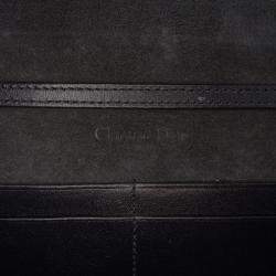 Pre Owned Dior Navy Blue Studded Denim Diorama Wallet on Chain