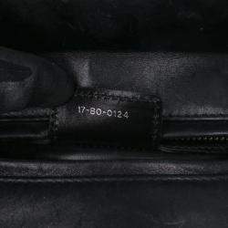 Pre Owned Dior Black Medium Calfskin Patch Embellished Lady Dior
