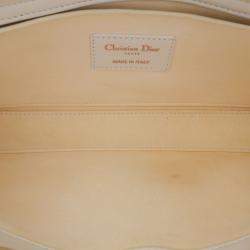 Pre Owned Dior White Medium Technical Fabric Macrocannage Lady D Joy