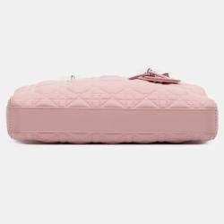 Pre Owned Dior Pink Medium Lambskin Cannage Lady D Joy