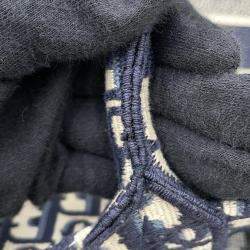 Pre Owned Dior Book Tote Navy Canvas Size Large