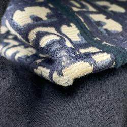 Pre Owned Dior Book Tote Navy Canvas Size Large