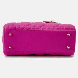 Pre Owned Dior Lady'S Dior My Abcdior Cannage Pink Lambskin Small 2-Way Bag