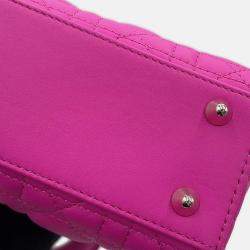 Pre Owned Dior Lady'S Dior My Abcdior Cannage Pink Lambskin Small 2-Way Bag