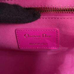 Pre Owned Dior Lady'S Dior My Abcdior Cannage Pink Lambskin Small 2-Way Bag