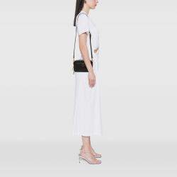 Pre Owned Dior Black Grained Calfskin Caro Double Pouch