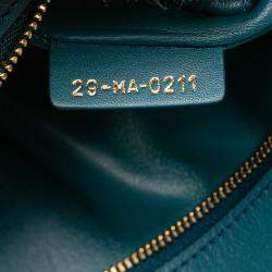 Pre Owned Dior Blue Medium Calfskin DiorDouble Chain Bag