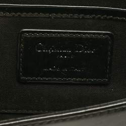 Pre Owned Dior Black Cannage Patent Leather Lady Dior Chain Clutch