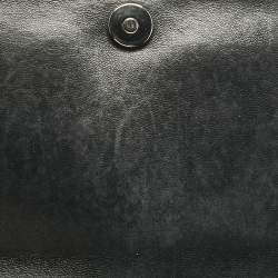 Pre Owned Dior Black Cannage Patent Leather Lady Dior Chain Clutch