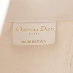 Pre Owned Dior White Small Smooth Calfskin Embroidered Diorcamp Messenger Bag