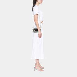 Pre Owned Dior Black White Micro Leather Dior Vibe Zip Bowling Bag
