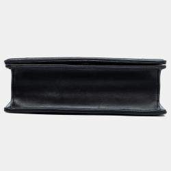 Pre Owned Dior Black Small Lambskin Studded Diorama Flap