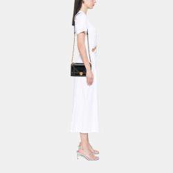 Pre Owned Dior Black Small Lambskin Studded Diorama Flap
