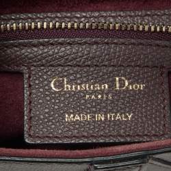 Pre Owned Dior Burgundy Leather Saddle Bag